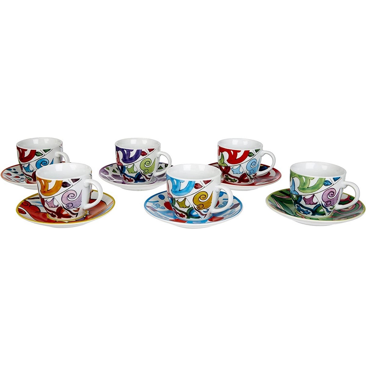 Acquista online Excelsa set 6 Tazzina caffe' con piattino mod. Lisbona cod.62715 Excelsa